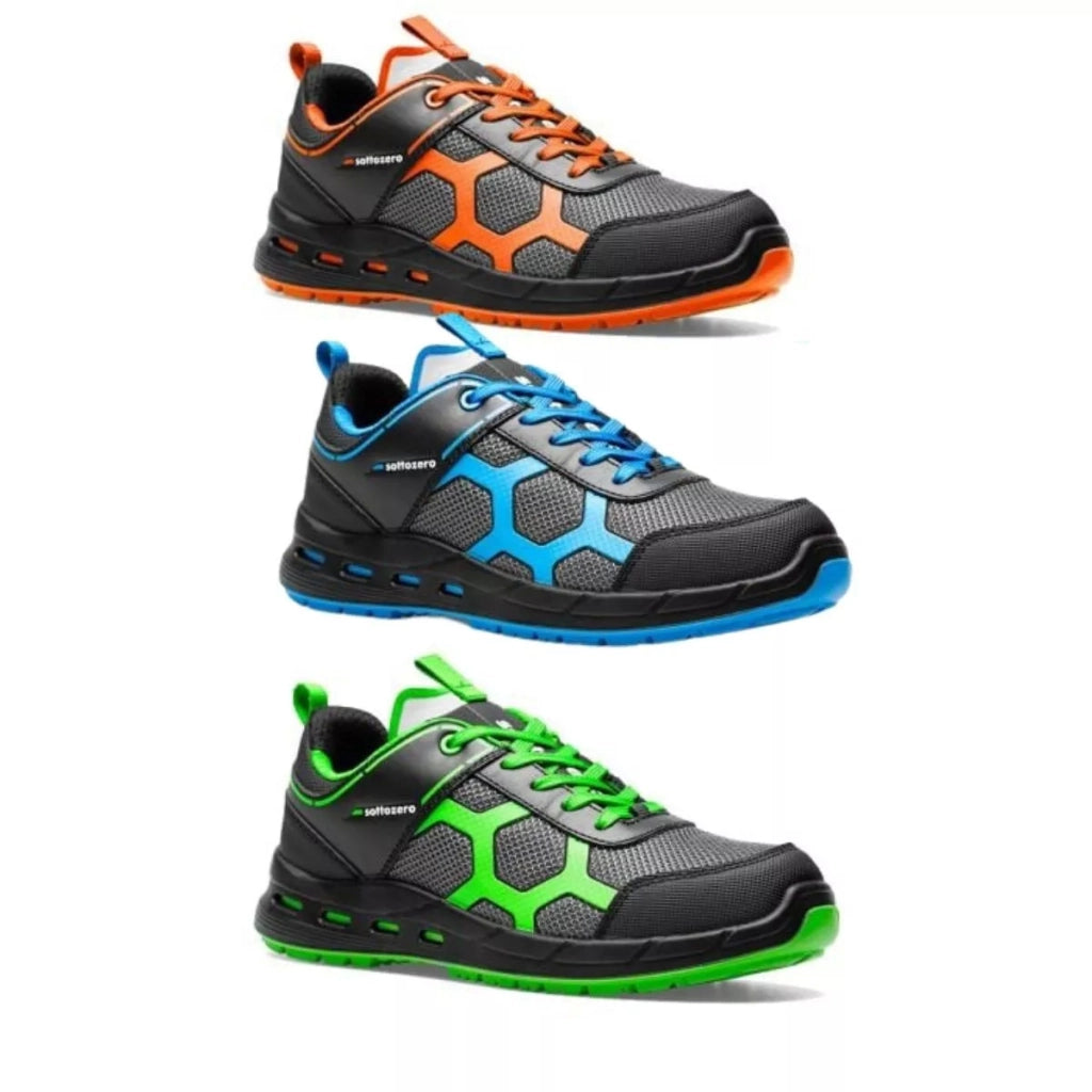 Scarpe Antinfortunistica S1P ESD Ultraleggera, Ultrassottile e Traspirante | Sottozero Modello UFO Verde/36