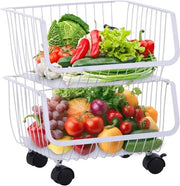 Mandopvoglibile 2 piani con ruote per cucina, bagno e soggiorno in acciaio inossidabile