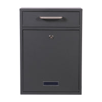 Cassetta delle lettere 2x3 V52 antracite a muro Con serrature e targhette nome Posta