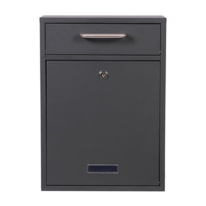 Cassetta delle lettere 2x3 V52 antracite a muro Con serrature e targhette nome Posta