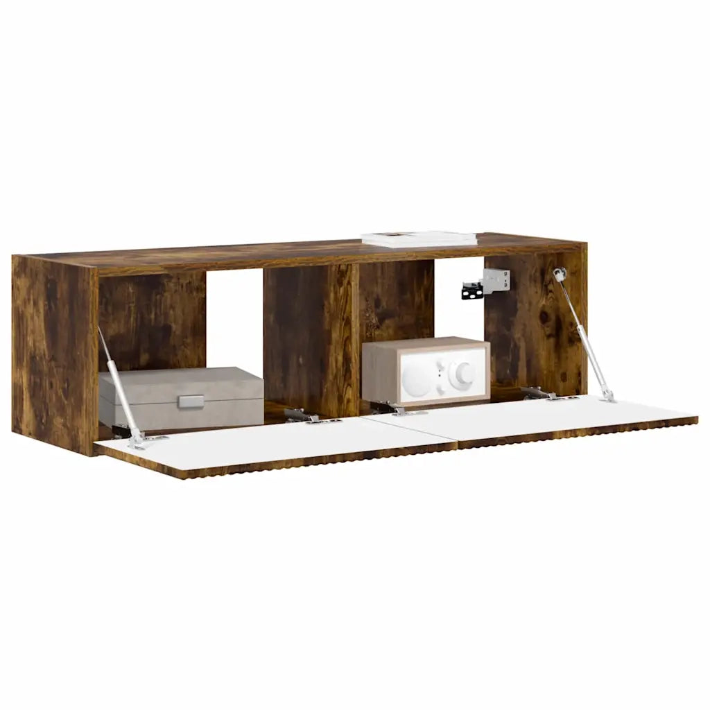 Mobile TV da parete Rovere fumé 98 x 31 x 29,5 cm 892239