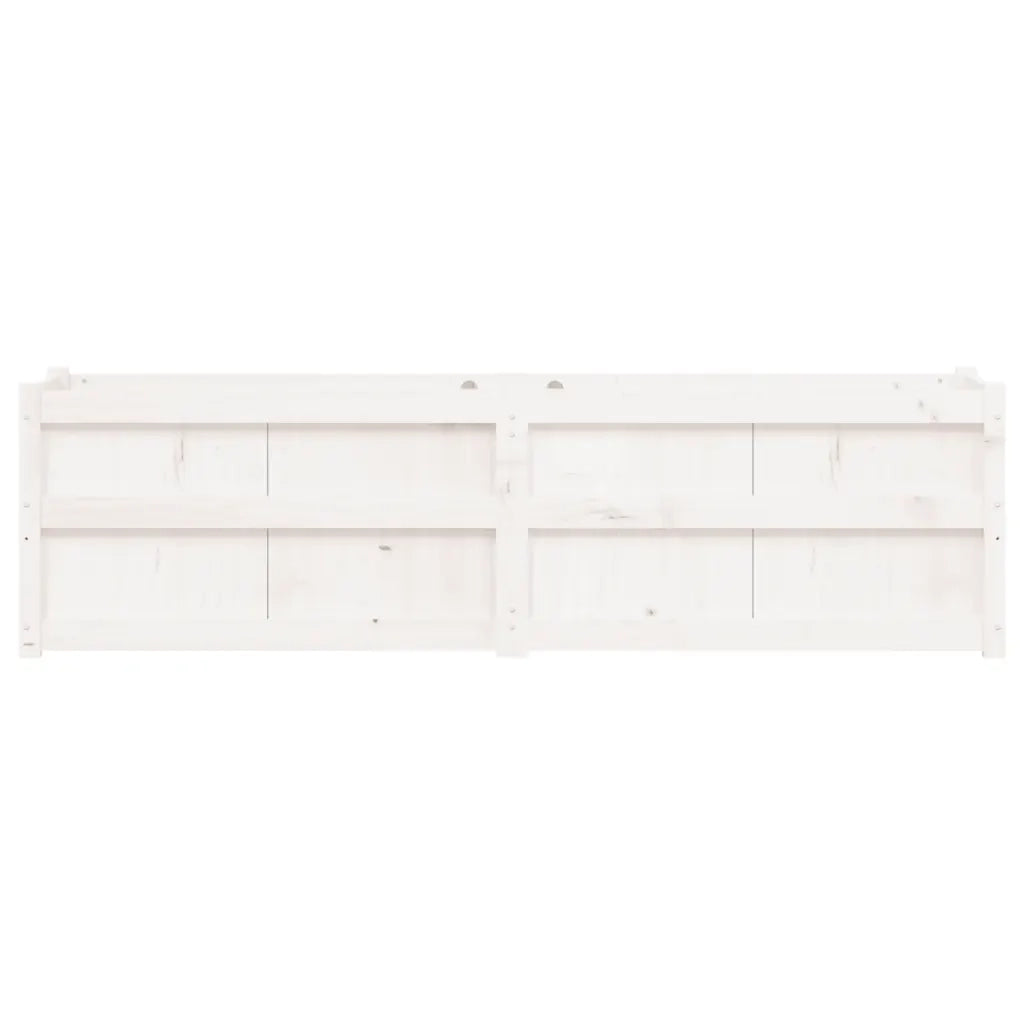 Fioriera da Giardino Bianca 180x50x50 cm Legno Massello di Pino 837505