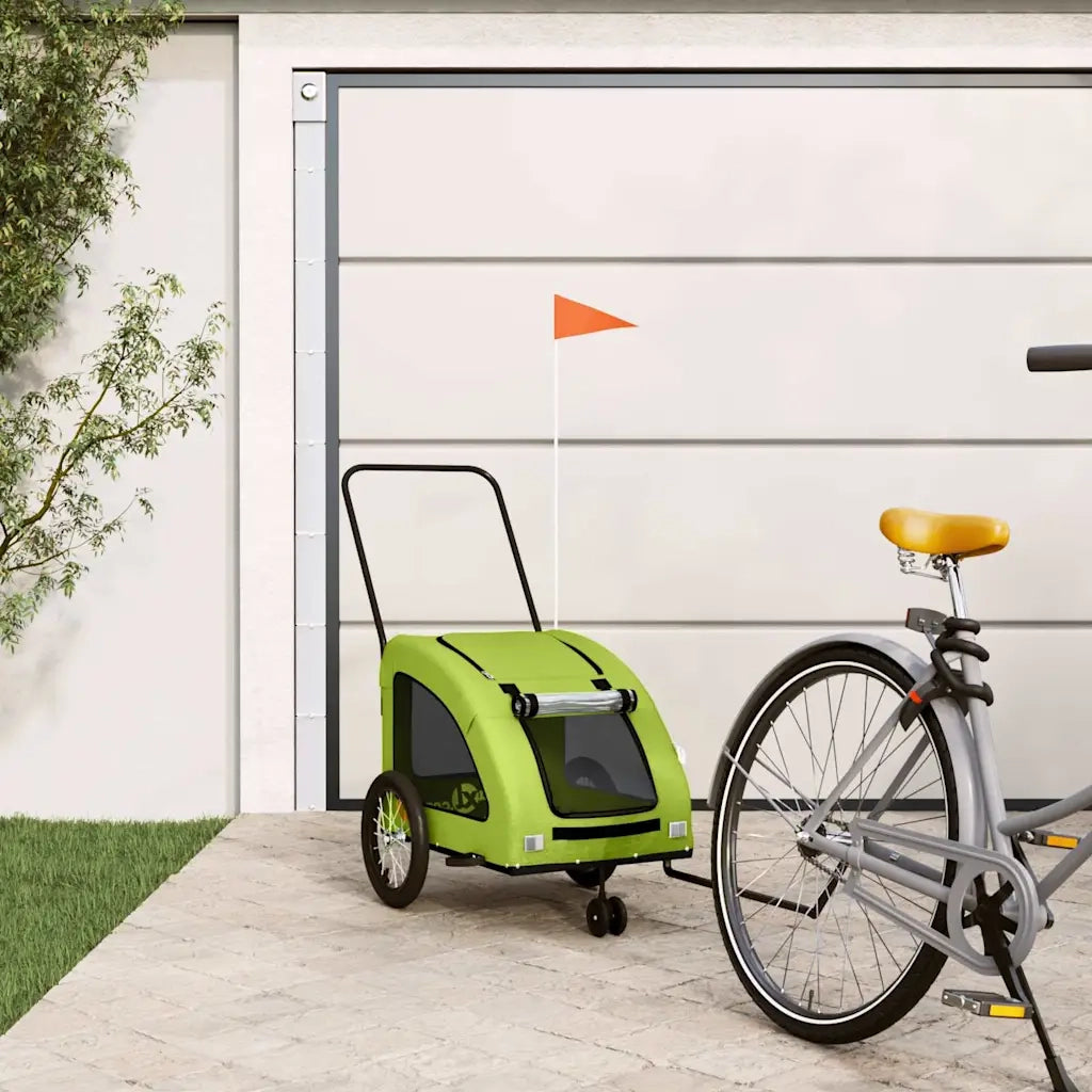 Rimorchio da Bici per Animali Verde Oxford e Ferro CFW4634982