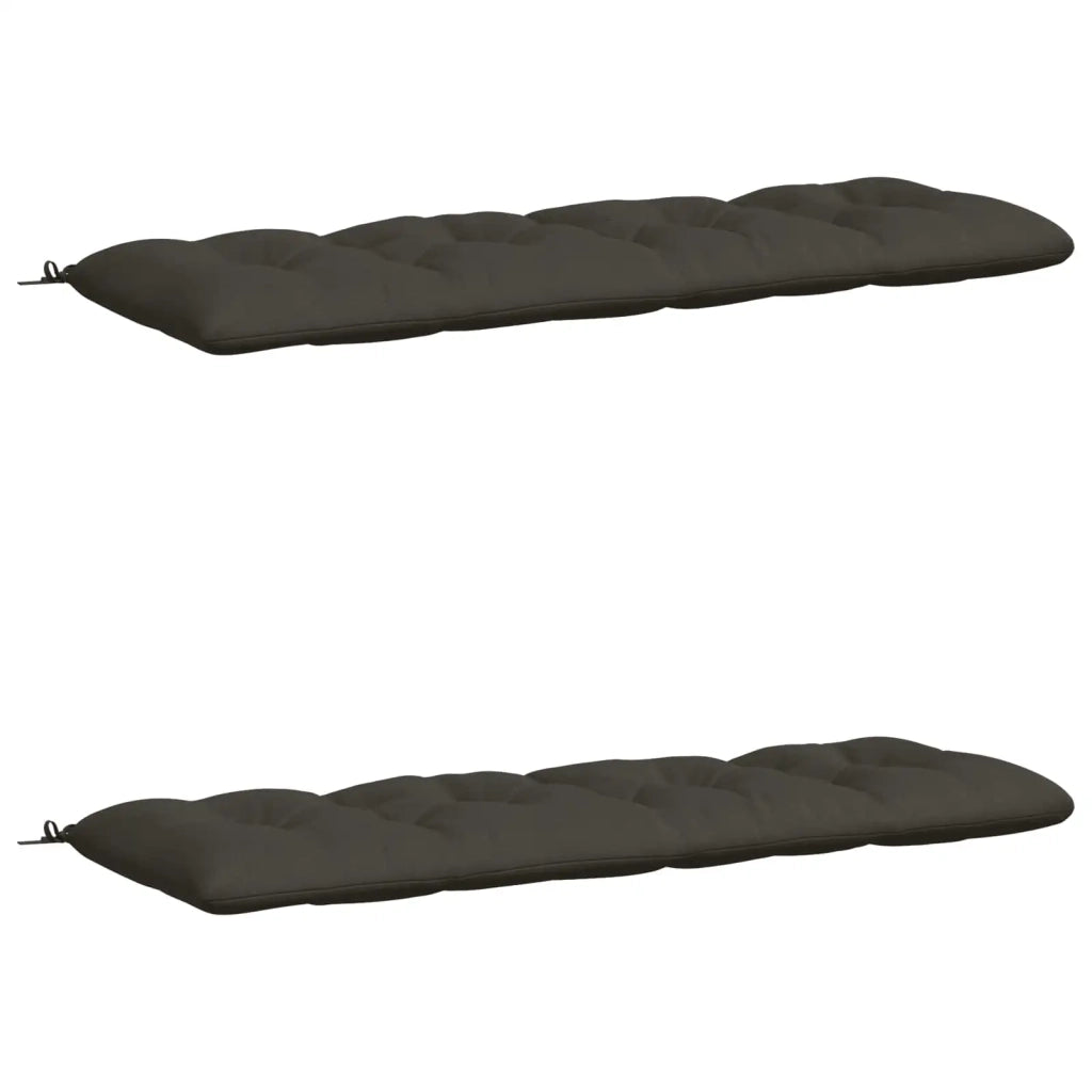 Cuscini per Panchina a 2 Pezzi VIANEN 100% Poliestere Antracite 953129