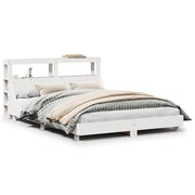 Letto matrimoniale | Letto per adulti | Letto senza Materasso Bianco 120x200 cm Legno Massello di Pino