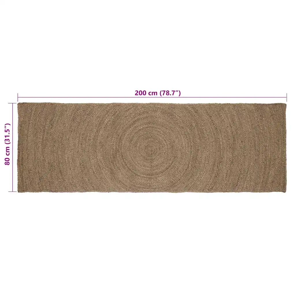 Tappeti per area Grigio 80 x 200 cm Juta