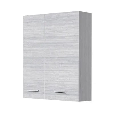 Pensile bagno sospeso 60 cm grigio  con ante e ripiano interno Desya