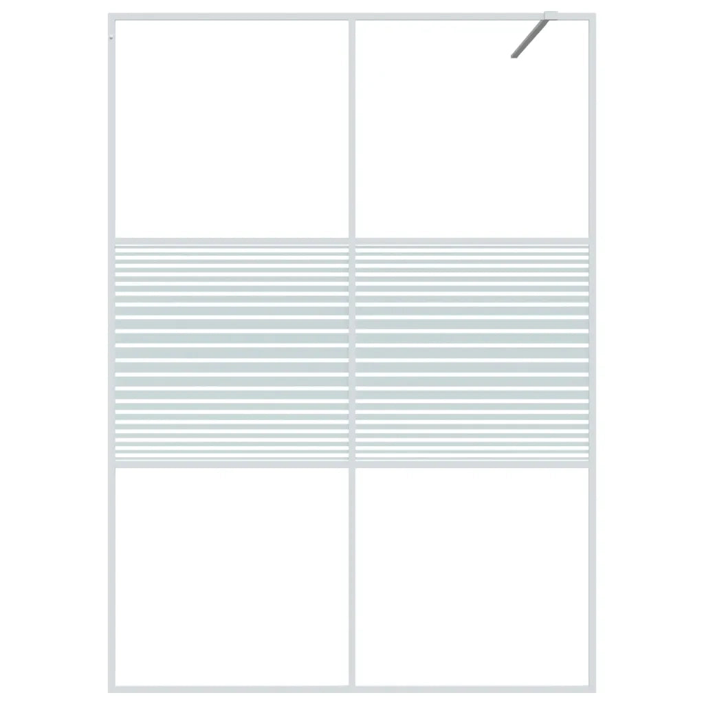 Parete Doccia Walk in Bianca 140x195 cm Vetro Trasparente ESG
