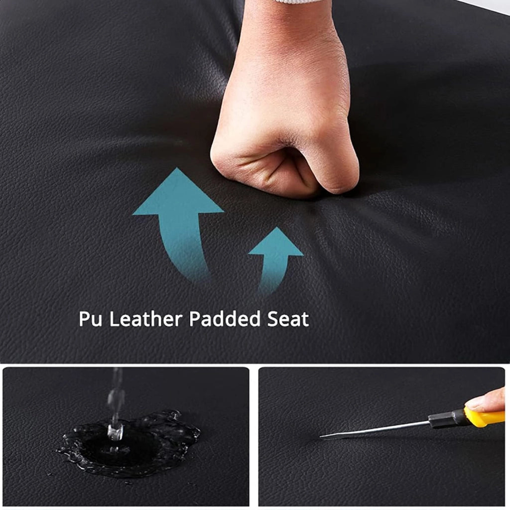 Sedia pieghevole con schienale, seduta imbottita in pelle PU, struttura in metallo portatile, comoda per sala da pranzo e ufficio, perfetta per sale conferenze e spazi di lavoro di base