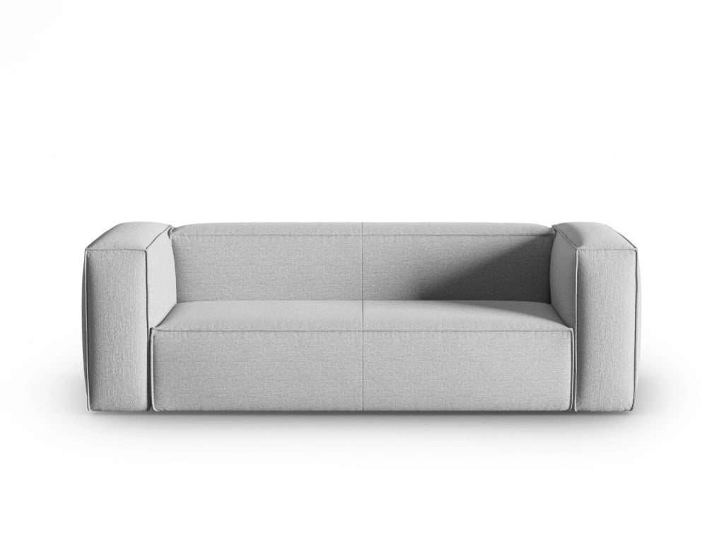 Cosmopolitan Design - Divano "Mackay" 3 posti in velluto strutturato grigio 