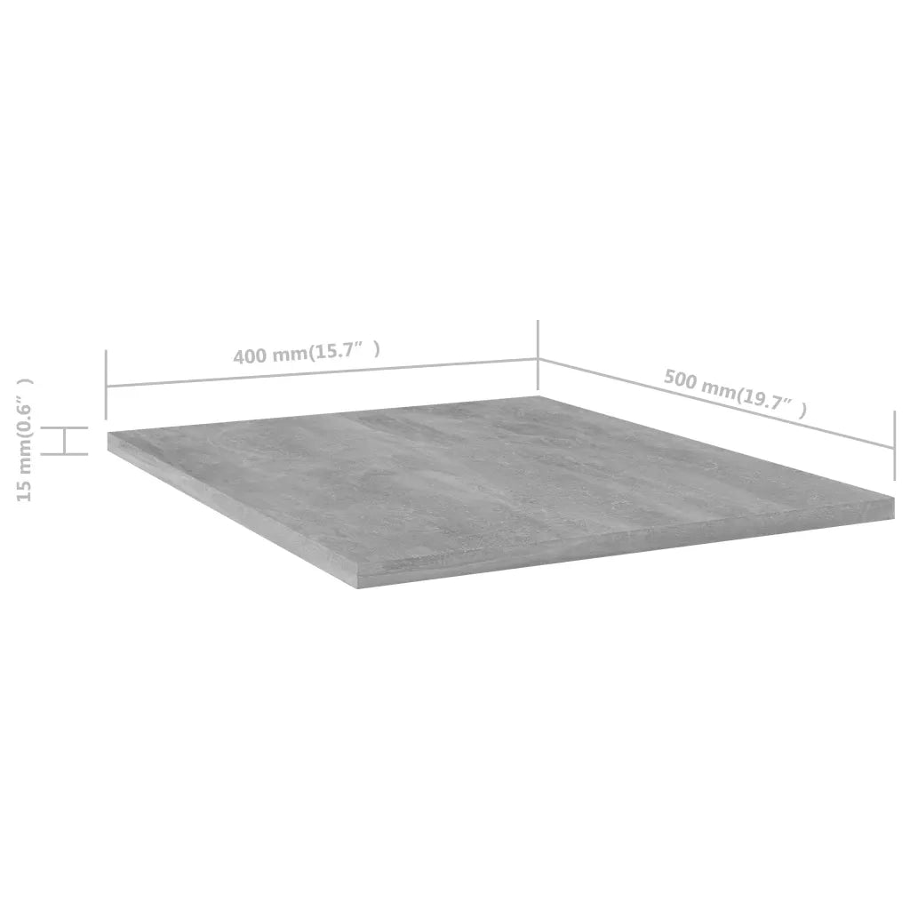 Ripiani Libreria 4 pz Grigio Cemento 40x50x1,5 cm Truciolato cod mxl 59250