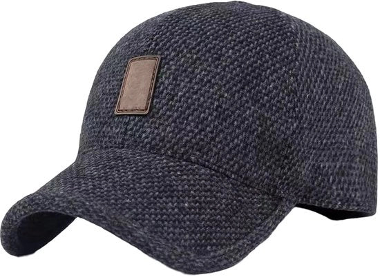 Pet di baseball invernale grigio scuro con cuffie auricolari