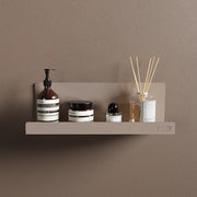 Mensola da bagno portaoggetti da 30 cm in alluminio beige opaco | Tromso