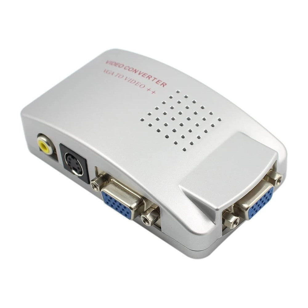 Trade Shop - Convertitore Adattatore Video Da Vga Femmina A Rca S-video Vga Femmina Qy-v01 -