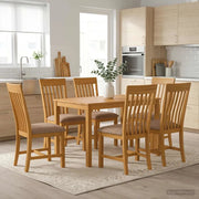 Set da pranzo 7 pz Grigio Legno di Quercia Massello 3430262
