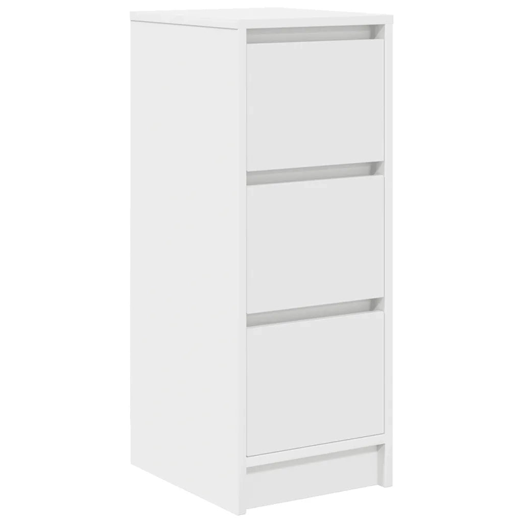 Credenza-Buffet-Armadio da cucina Bianca 29,5x34x76 cm in Legno Multistrato 154052