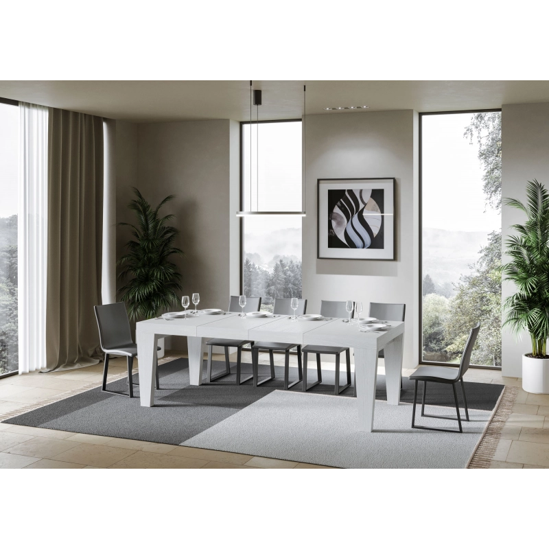 Tavolo allungabile 90x120/224 cm Spimbo Premium - Bianco Frassino