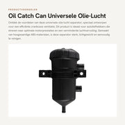 Filtro Olio-Aria Universale in Acciaio Inox - Ventilazione Cilindri - Alta Qualità in ABS - Leggero - Efficienza 25 mm In/Uscita - Separatore Olio