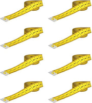 Meetlint doppio lato, 200 cm - Omtrekmeetlint geel - Flexibile e preciso - 8 pezzi - Ideale per sarti