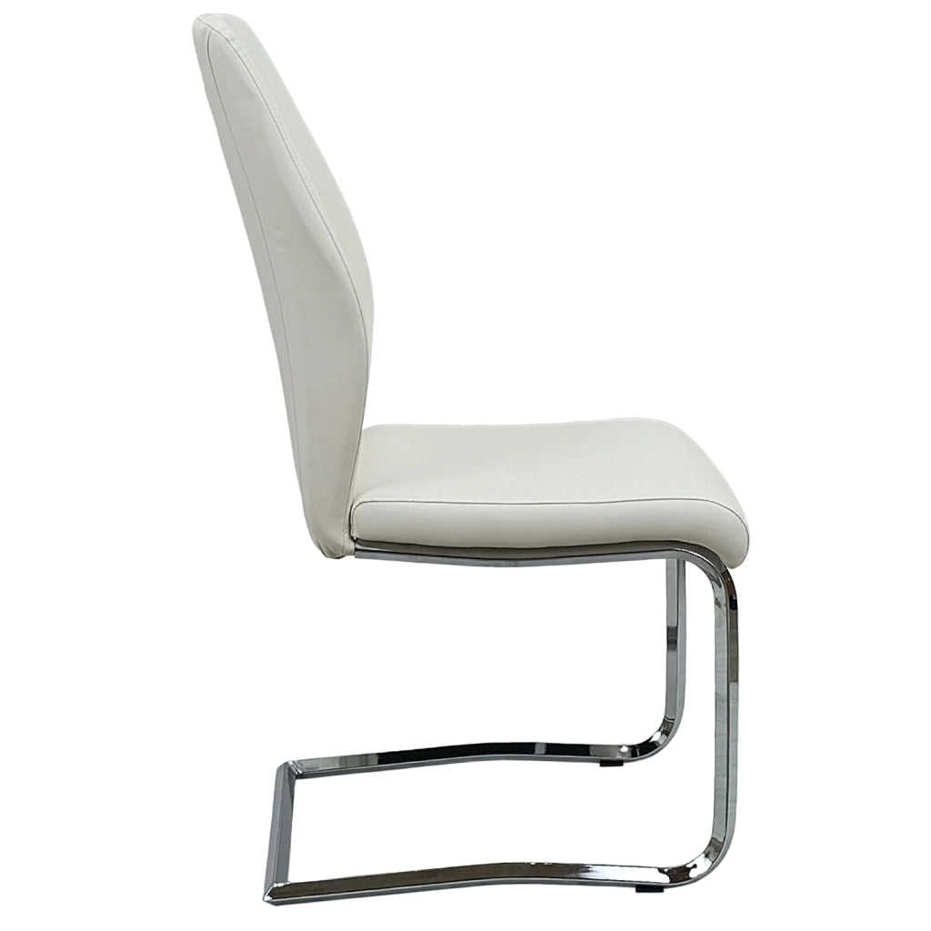 Marvin Sedia Edda con Struttura in Metallo e Seduta Imbottita di Design Moderno per Casa Ufficio Sal 1 SEDIA EDDA BIANCO