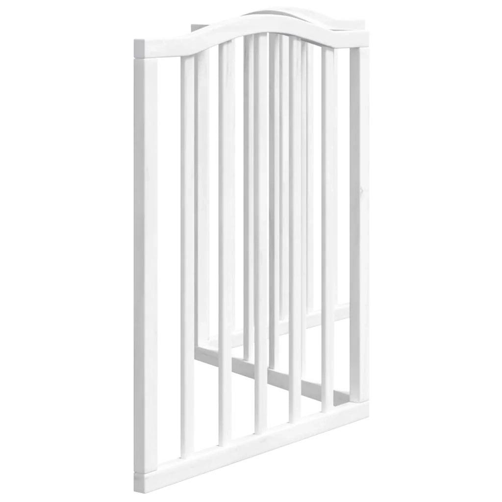 Cancelletto di sicurezza pieghevole a 3 pannelli per cani 150 cm legno di pioppo bianco 02_0023075