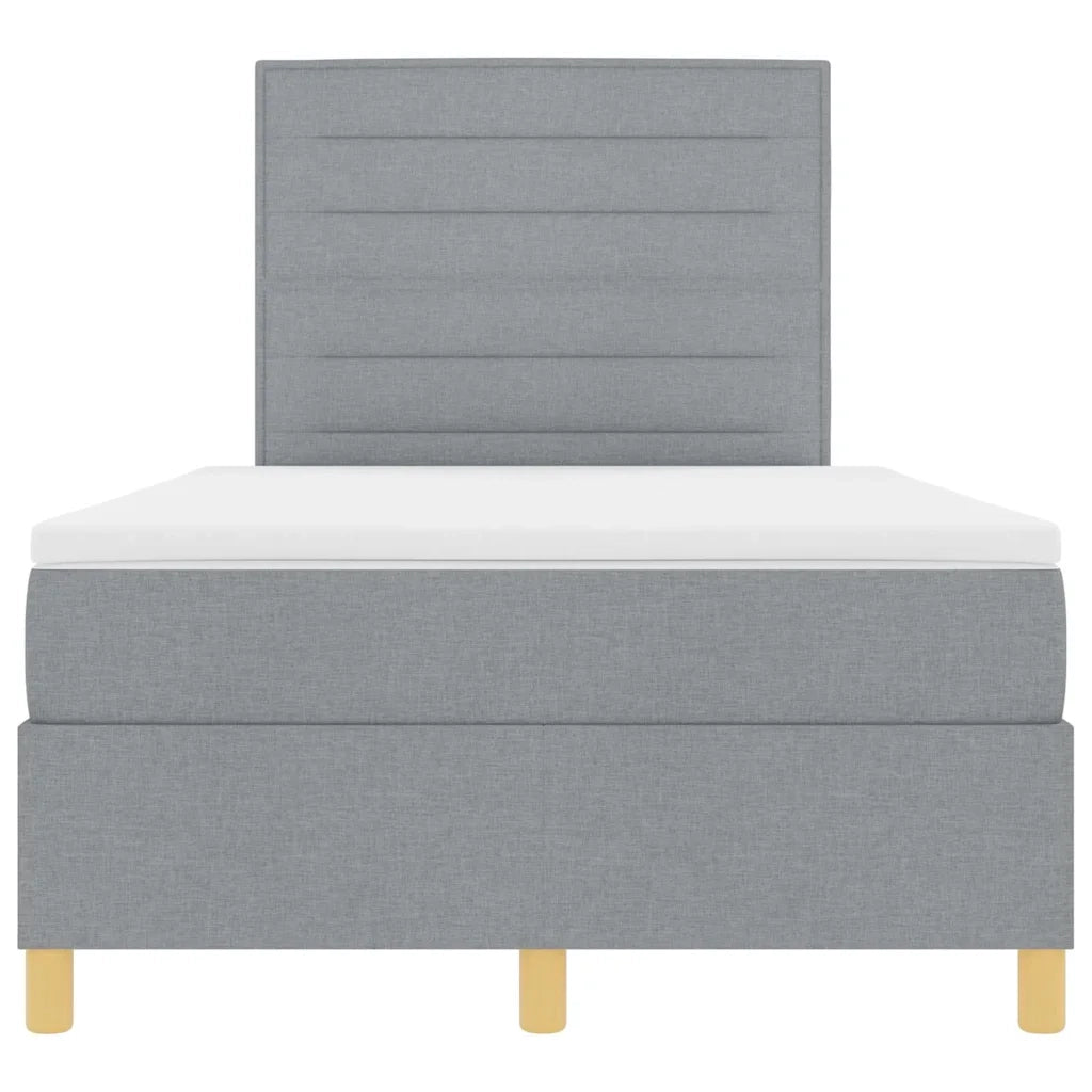 Letto a Sorgente LED Grigio chiaro 120 x 190 cm Tessuto 3343005