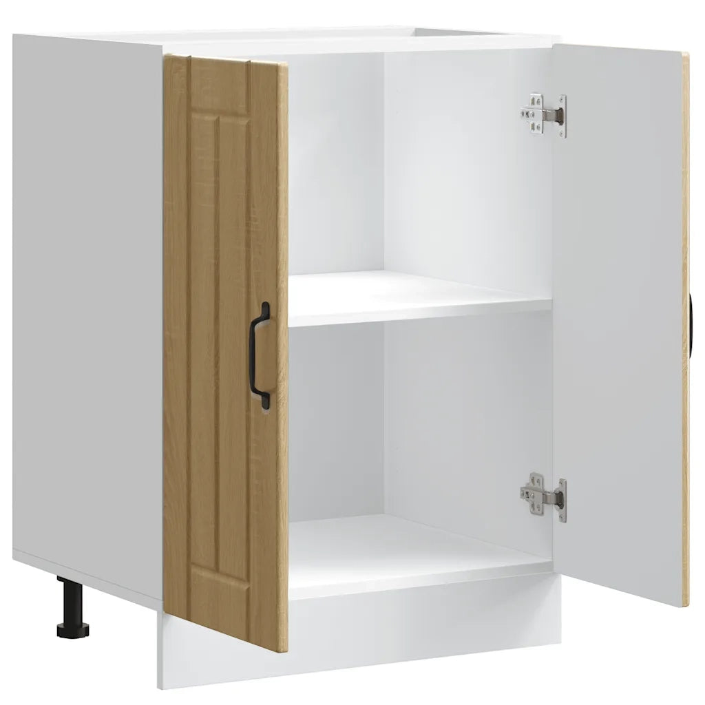vidaXL Mobile Base Lavello Lucca Rovere Sonoma in Legno Multistrato