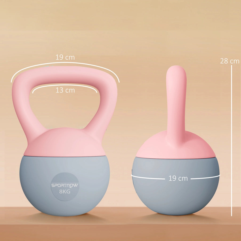 Kettlebell 8 kg ¨C zephmum ¨C rosa 19x19x28 cm