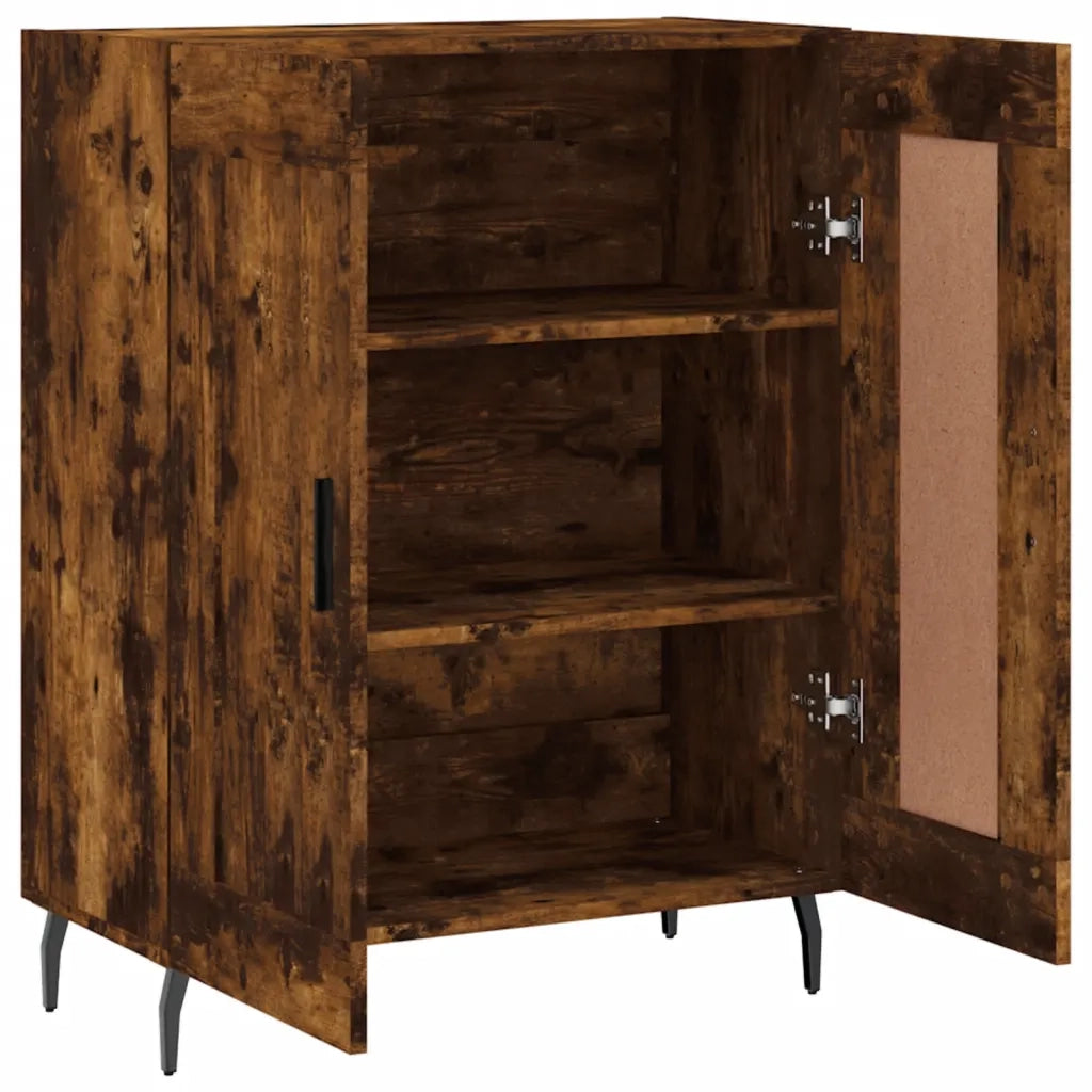 Credenza Rovere Fumo 69,5x34x90 cm in Legno Multistrato 830217