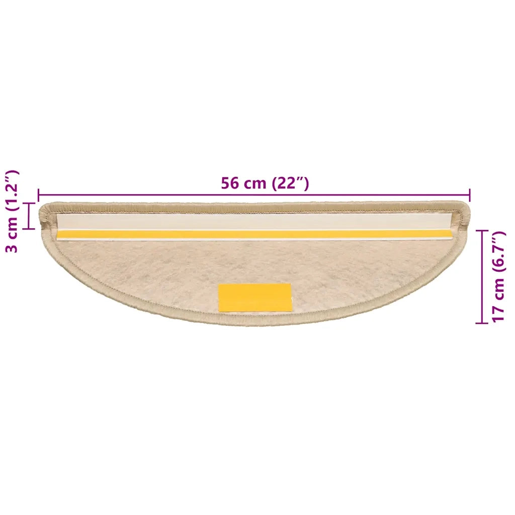 Tappeti Autoadesivi Scale Aspetto Sisal 30 pz | Gradini per Scale 56x17x3 cm Sabbia
