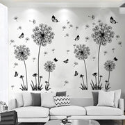 Due pezzi di Sticker per parete fiori cavolfiore decorazione per camera da letto camera per bambini sticker per finestra da applicare su parete nera per foto piante cucina bagno corridoio porta