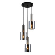 Lampadario Italux Sardo nichel satinato 3xE27 nero