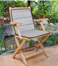 Cuscino trapuntato per sedia da giardino AIO FACTORY 50x50 cm impermeabile grigio scuro