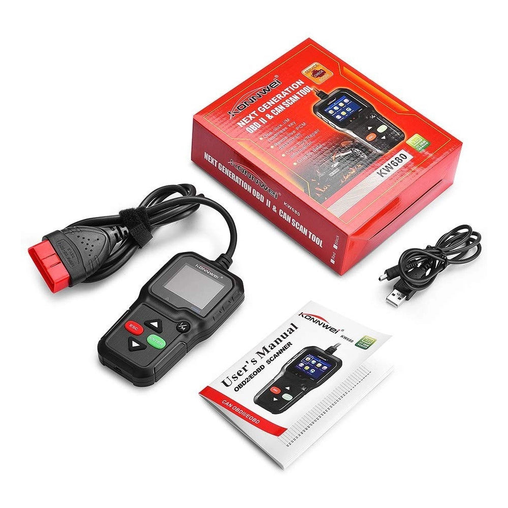 Trade Shop - Lettore Obd Konnwei Kw680 Scanner Codici Auto Diagnostica Tester Analisi Obd2ii -