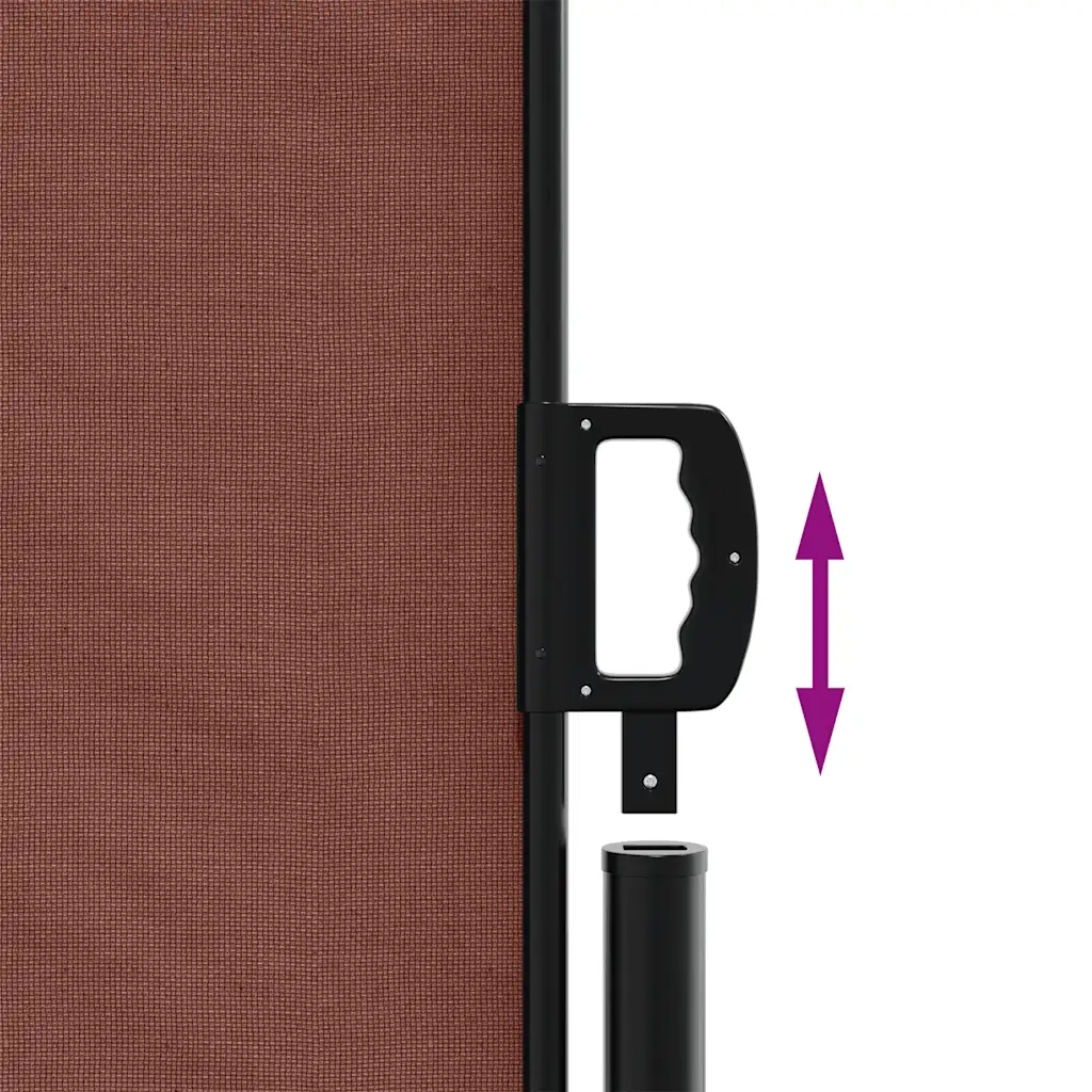 Tenda da Sole Laterale Retrattile Marrone 120x600 cm 4004494