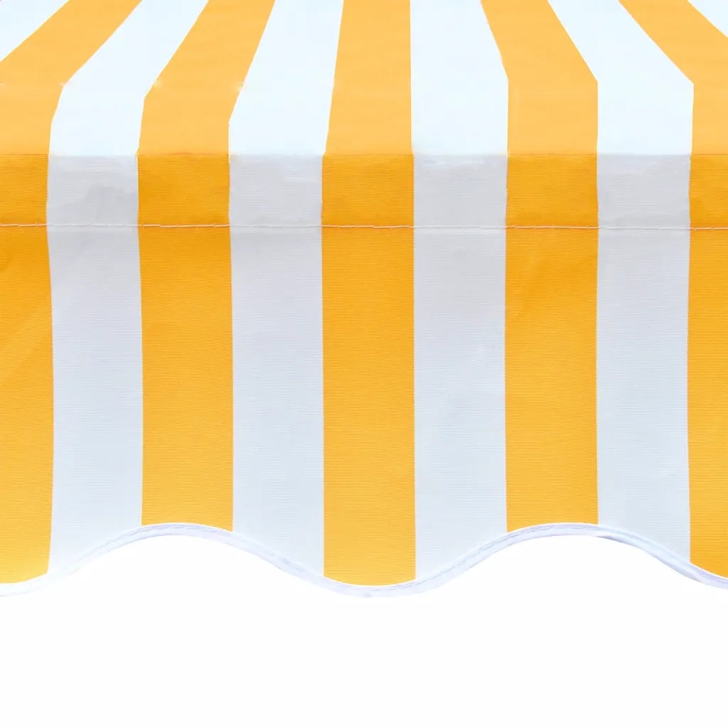 Tendone Parasole in Tela Giallo Girasole e Bianco 3x2,5 m