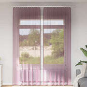 Tende in Voile con Tasche per Aste 2 pz Viola 4102205