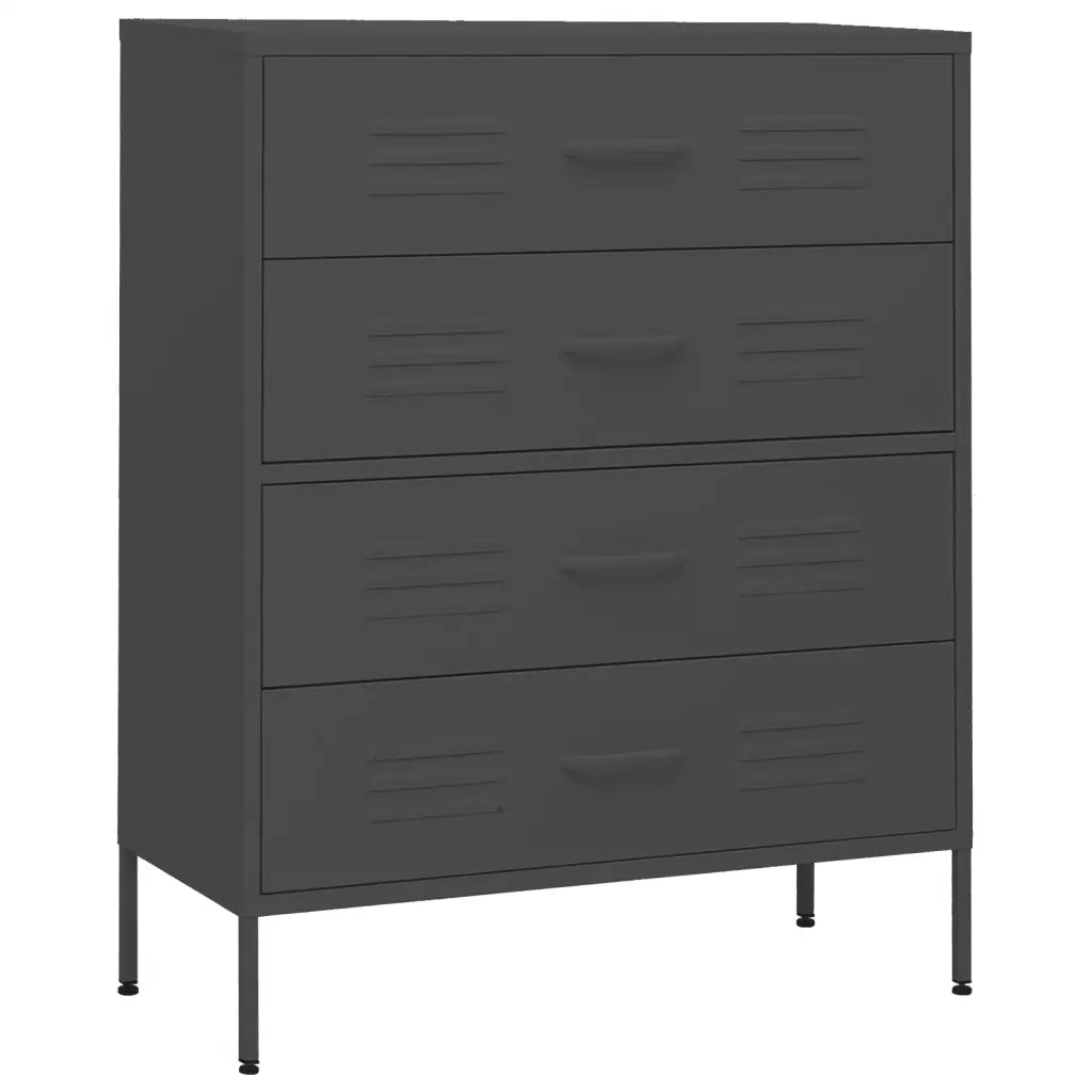 Cassettiera Antracite 80x35x101,5 cm in Acciaio 336204