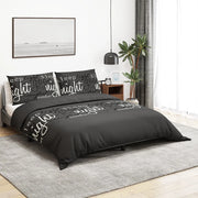 Set Copripiumino Nero 260x220 cm in Cotone 136536
