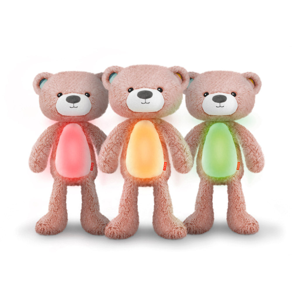 Orsacchiotto di Peluche Multifunzione Allenatore del Sonno 16x40x12 cm con Luce e Suoni Rosa