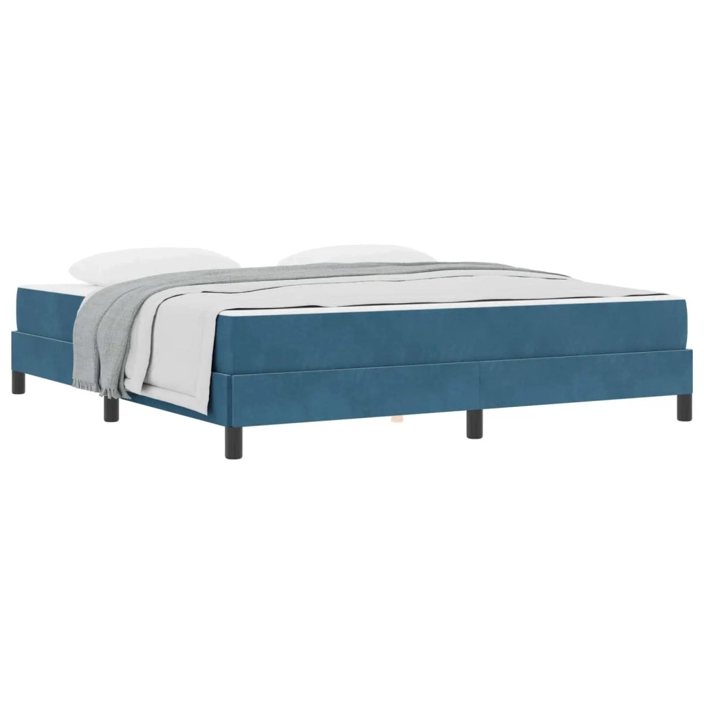 Letto a molle con materasso Blu Scuro 180 x 200 cm Tessuto 3398711