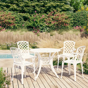Set da Bistrot 5 pz in Alluminio Pressofuso Bianco 3070612