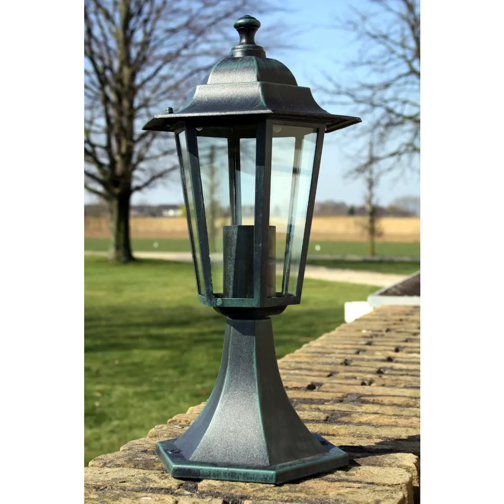 Lampione da Giardino Verde Scuro/Nero in Alluminio CFW5179426