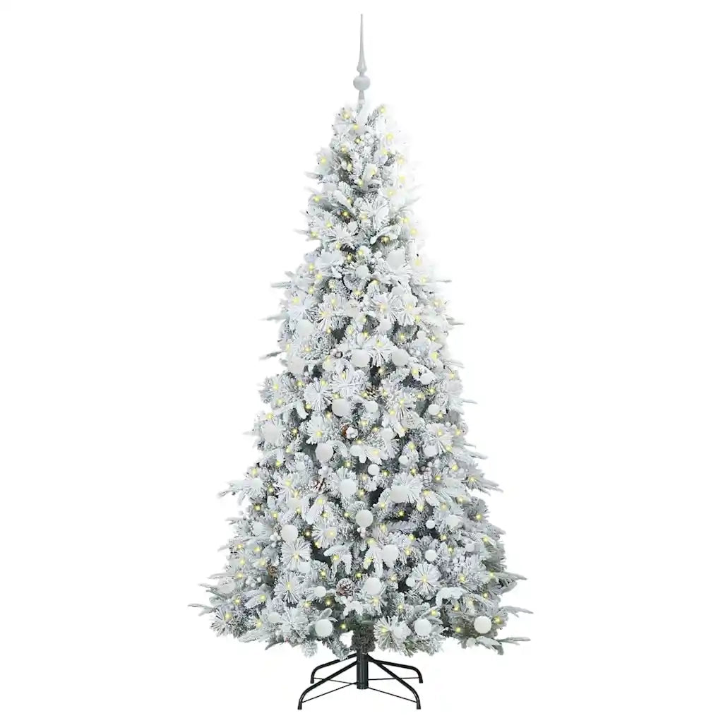 Albero di Natale | Decorazioni natalizie Artificiale con Rami Pieghevoli Bianco 180 cm