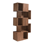 Scaffale in legno di noce con ante