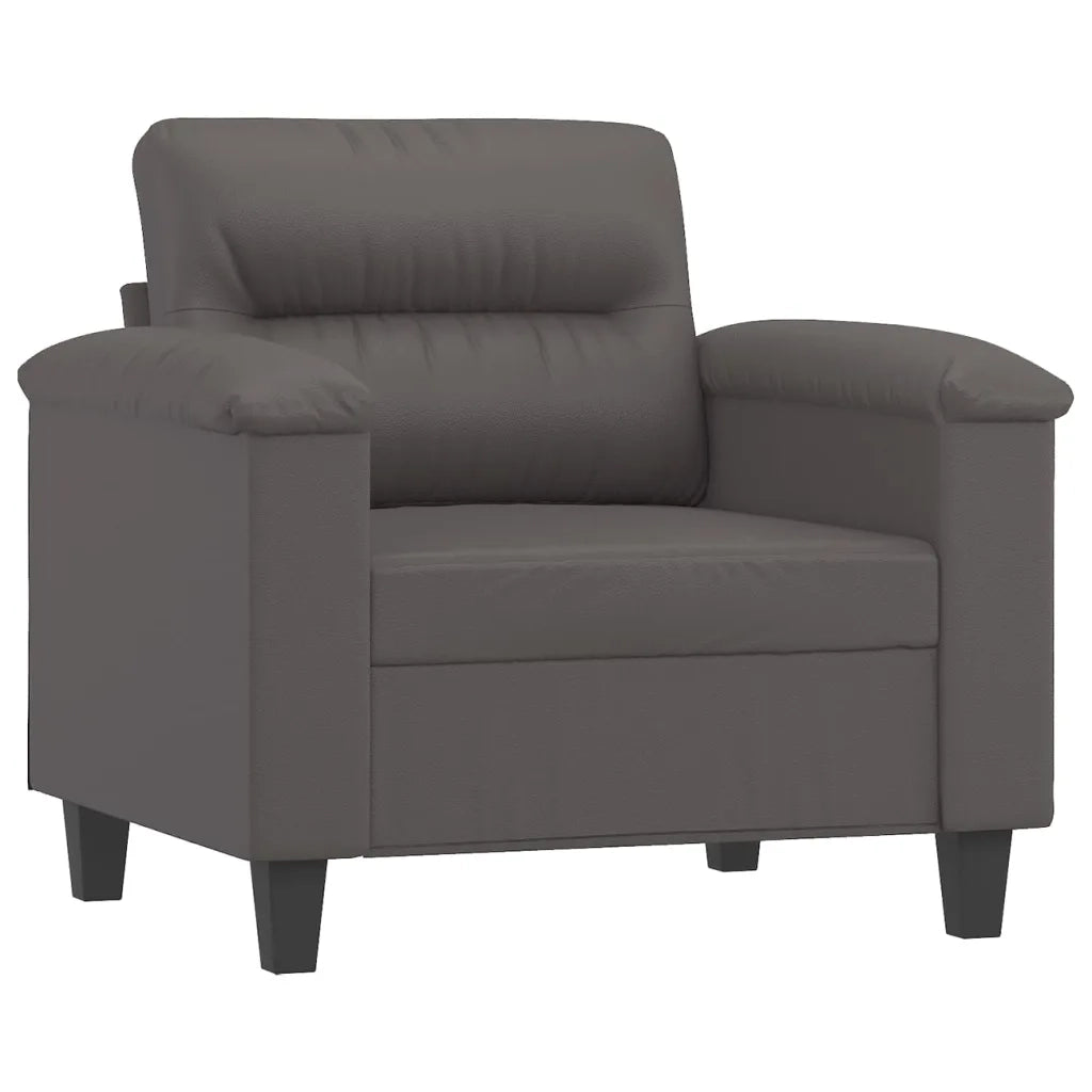 Poltrona-Divano Sedia Grigia 60 cm in Similpelle 636337