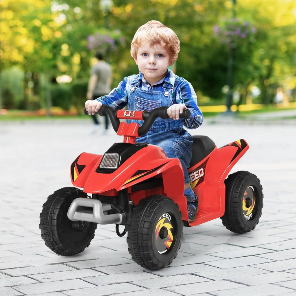 Auto elettrica per bambini, Quad elettrico per bambini ATV 6V, camminata anteriore/posteriore, sedile ergonomico, ruote antiscivolo, caricatore incluso, carico 30 kg, per ragazzi e ragazze 3