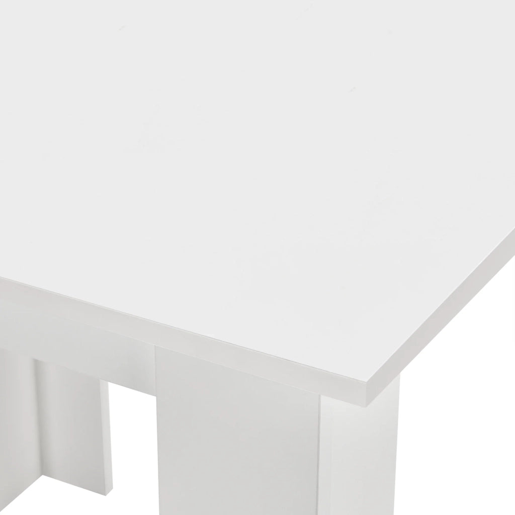 Tavolo quadrato per 4 persone sala pranzo cucina soggiorno 80 cm bianco 03_0006232