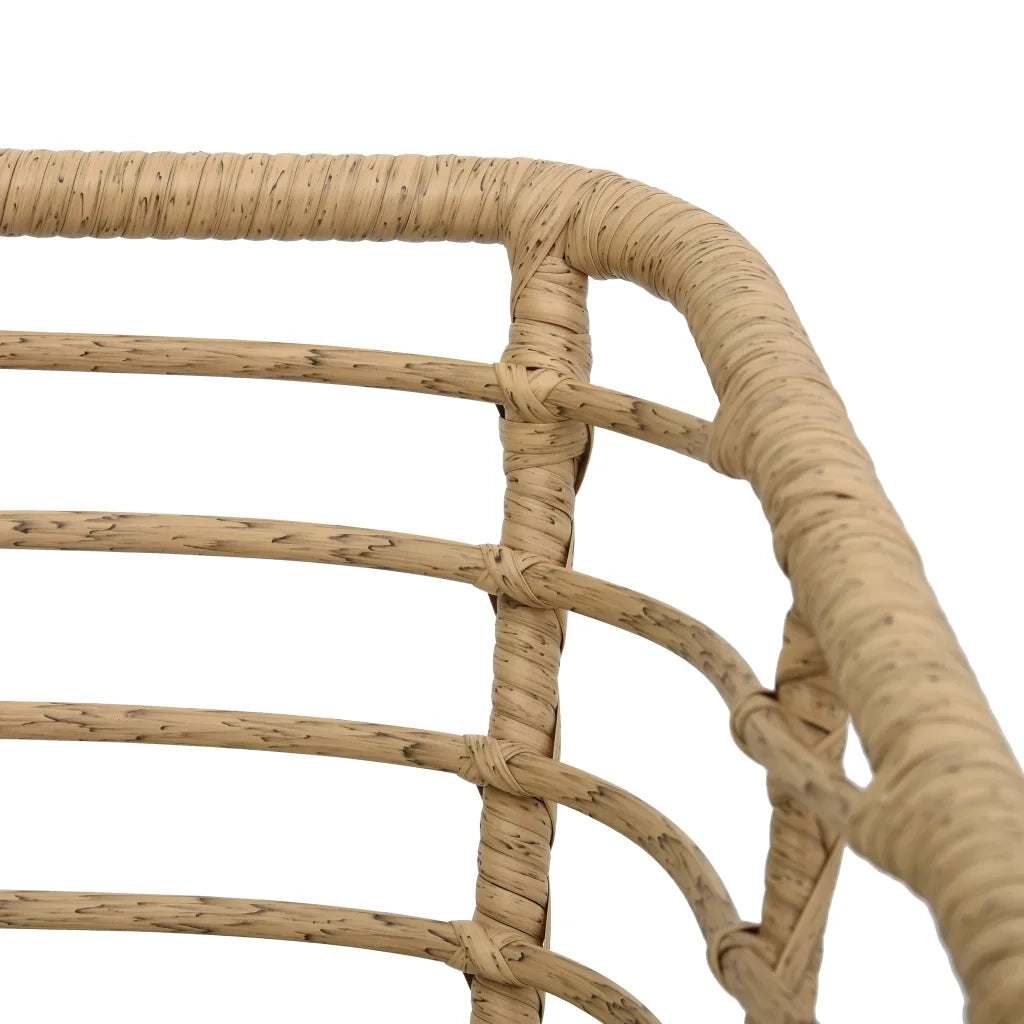Sedie da Giardino 2 pz | Sedie da Esterno con Cuscini in Polyrattan Rovere