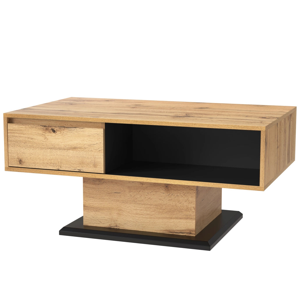 Tavolino da Salotto con Cassetto e Vano Contenitore ¨C Xylo ¨C Legno, Design Moderno